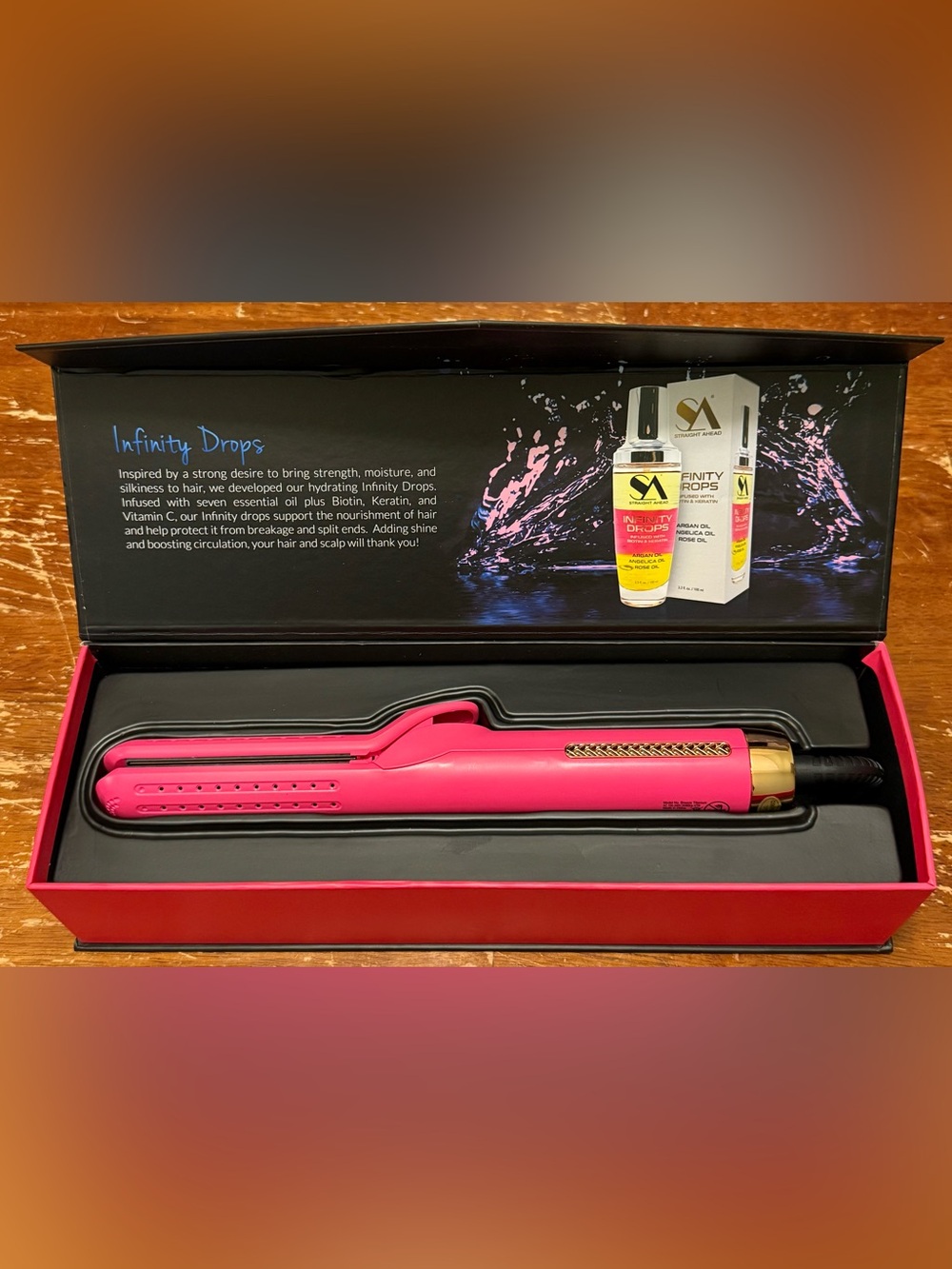 Straight Ahead Infrared Breeze Infrared Hot Air Flat Iron - Hot Pink